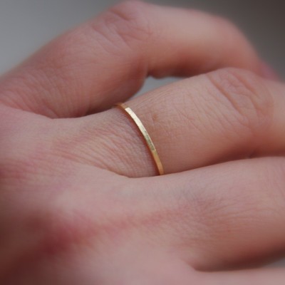 Skinny solid 14k rose pink gold stacking ring,  wedding band, slim stacking ring rose gold, stack ring, stacking band rose gold