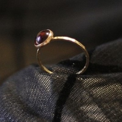 Valentines day- january  birthstone 14k gold filled garnet ring - say i love you 
