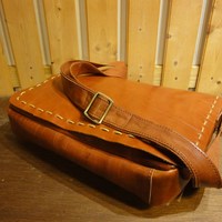 Retro Leather Messenger Bag - Thumbnail 3