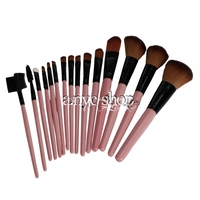 15pcs Makeup Brush Set with Snake-skin Pattern Bag Pink  - Thumbnail 1