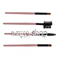 15pcs Makeup Brush Set with Snake-skin Pattern Bag Pink  - Thumbnail 2