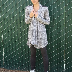 Open Front Drape Cardigan