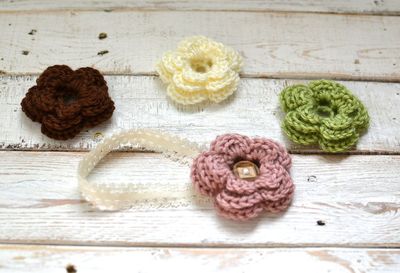 Vintage Headband collection with 4 flowers