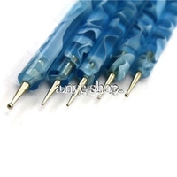 5pcs 2-way Nail Art Dotting Marbleizing Pen  - Thumbnail 1