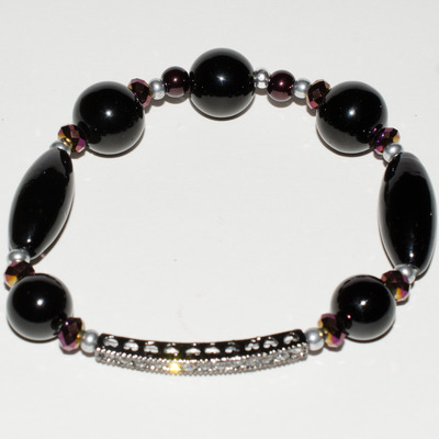 "oval black bar" bracelet