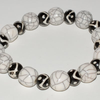 "white & tribal" men's bracelet