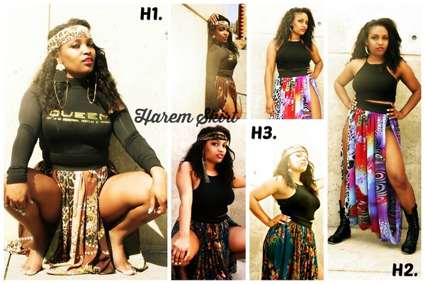 Harem Skirts w/ high Slit on both sides