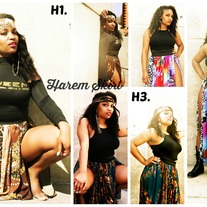 Harem Skirts w/ high Slit on both sides