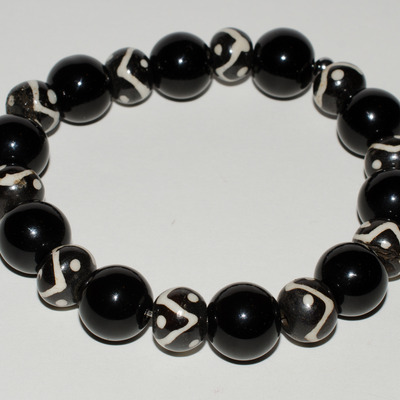 "black & tribal" men's bracelet