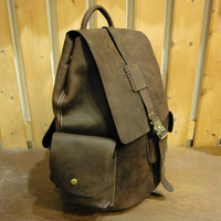 Road Trip Brown Backpack - Full Grain - Thumbnail 1