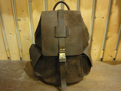 Road Trip Brown Backpack - Full Grain