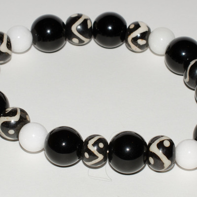 "black & white tribal" - mens