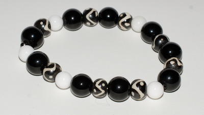 "Black & White Tribal" - Mens