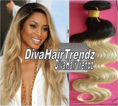 18" brazilian body wave dark to blonde ombre! [3 bundles]