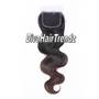 14" Black to Brown, Color#4, Body Wave Ombre Top Hair Closure-1