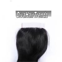 14" Black to Brown, Color#4, Body Wave Ombre Top Hair Closure - Thumbnail 3