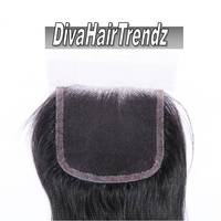 14" Black to Brown, Color#4, Body Wave Ombre Top Hair Closure - Thumbnail 4