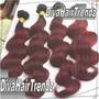 18" Brazilian Remy Body Wave Dark to Red Ombre [3 BUNDLES]-1