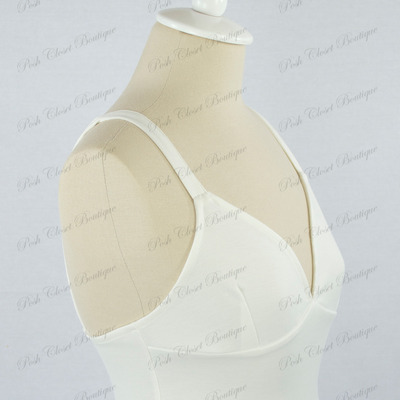 Décolleté knit crop top in ivory - Thumbnail 5