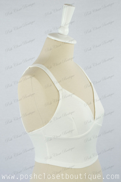 Décolleté Knit Crop Top in Ivory