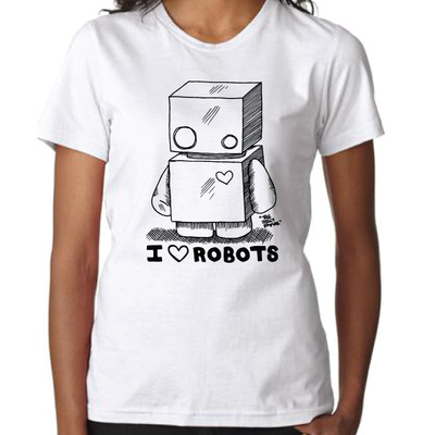 Women's robots tee 