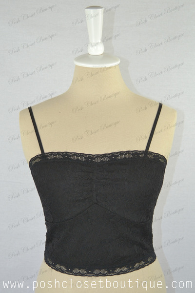 Lace Crop Top in Black