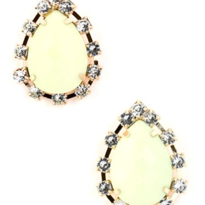 Crystal jewel teardrop earrings