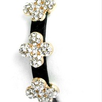 Crystal Clovers Bracelet - Thumbnail 1