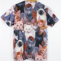 Cats Meeting 3D Printed Street Fashion T-shirts 4 Sizes - Thumbnail 1