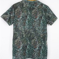 Marijuana Floral Pattern Print Street Fashion T-shirts 4 Sizes - Thumbnail 1