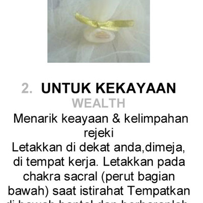 02 untuk kekayaan wealth crystal remedy