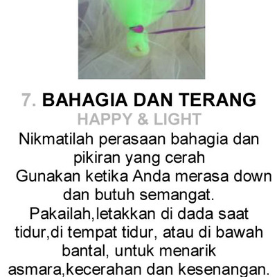 07 bahagia dan terang happy & light  crystal remedy