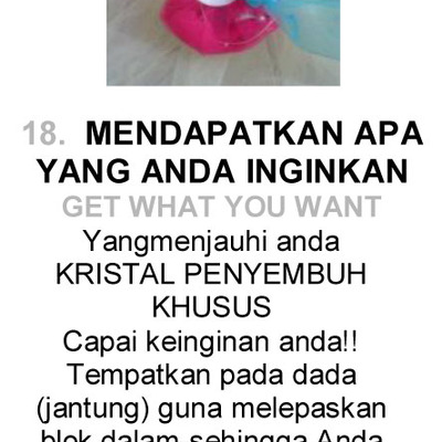 18 mendapatkan apa yang anda inginkan  get what you want crystal remedy