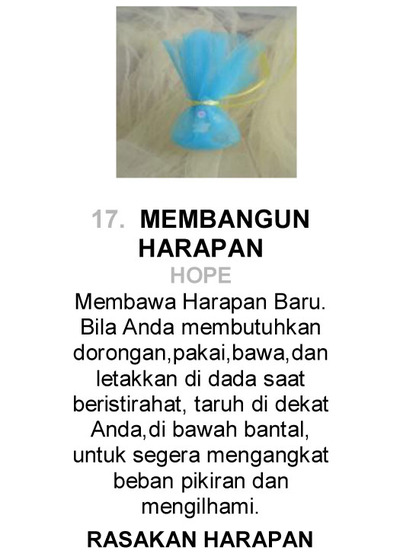17 MEMBANGUN HARAPAN  HOPE CRYSTAL REMEDY