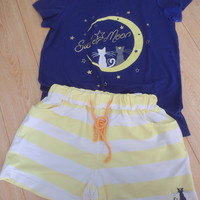 Harajuku Sailor Moon Pajamas Leisure Wear Set Free Ship SP140649 - Thumbnail 1