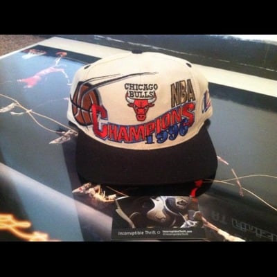 1996 chicago bulls championship locker room vintage snapback