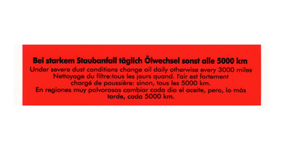 ’67-’71 Oil Bath Air Cleaner Decals