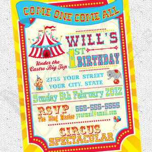 Circus or Carnival Party: Red, Yellow & Cyan - Thumbnail 2