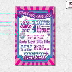 Circus or Carnival Party: Hot Pink, Purple, Teal