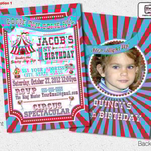 Circus or Carnival Party: Red & Teal Colors - Thumbnail 4