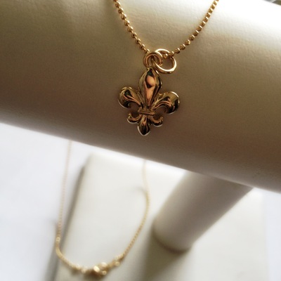 Peyton- fleur de lis necklace