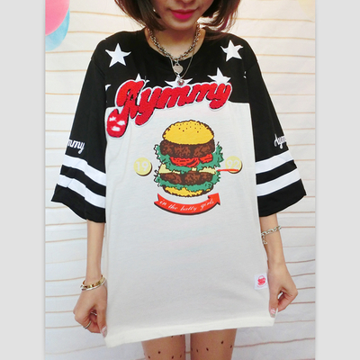 New harajuku hamburg t shirt