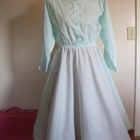 Blue Shirt Dress - Thumbnail 1