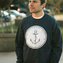 Anchor Crewneck Sweatshirt - Heather Navy
