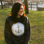 Anchor Crewneck Sweatshirt - Heather Navy-1