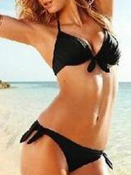 Black Blends Women Sexy Bikini S/M/L ALSJ-3004-23Black