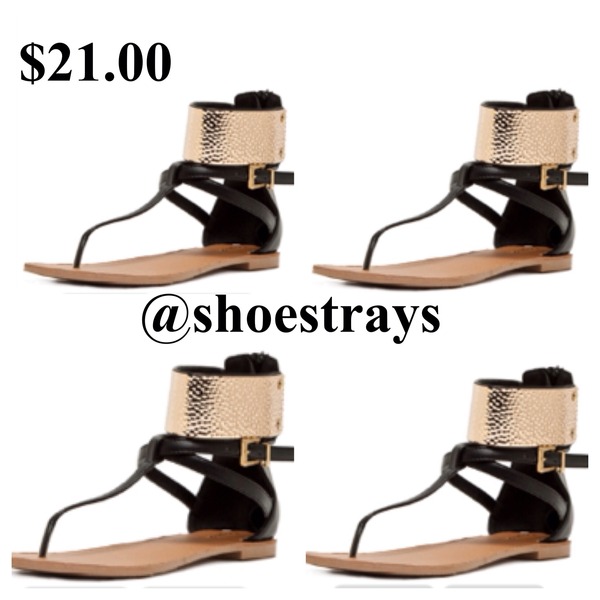 black and gold sandal 