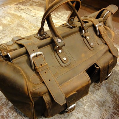 Warrior leather travel bag