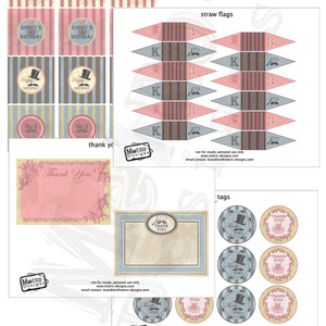 Tutu & Mustache Party Kit - Digital Files - Thumbnail 2