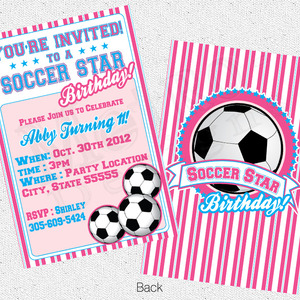 Soccer Star Invitation - Digital File